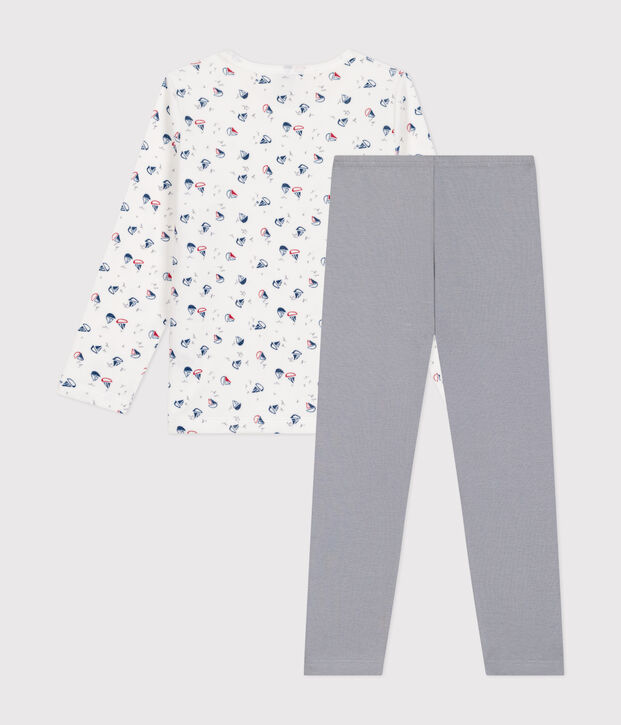 Pigiama in ciniglia bambino grigio/multicolore