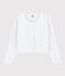 Cardigan in cotone bambina bianco MARSHMALLOW/grigio ARGENT