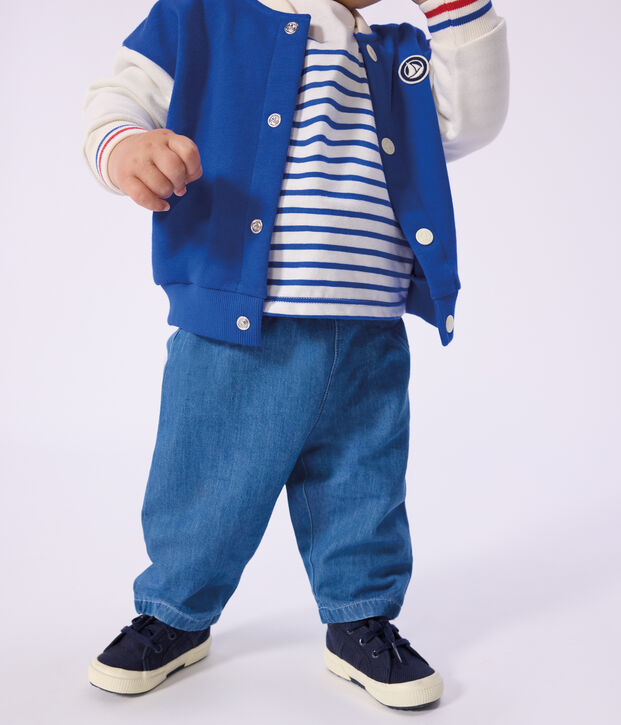 Pantaloni in denim leggero per beb&egrave; blu