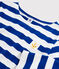 Abito a righe maniche lunghe Donna blu SURF/bianco MARSHMALLOW