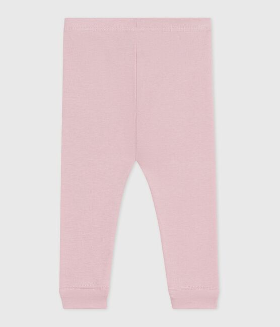 Leggings in cotone tinta unita neonato rosa JOLI