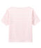 Marinière donna a maniche corte in jersey bianco MARSHMALLOW/rosa BABYLONE