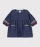Abito a maniche lunghe in denim neonato blu