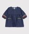Abito a maniche lunghe in denim neonato blu