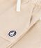 Pantaloni stile cargo in cotone tinta unita con stemma neonato beige