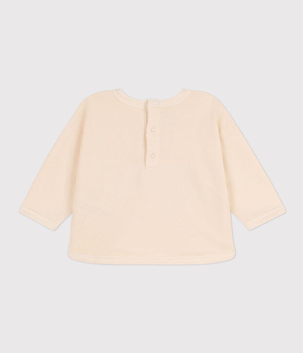 Felpa beb&egrave; in tessuto felpato ecru