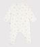 Pigiama in cotone con colletto a fiori neonato bianco MARSHMALLOW/bianco MULTICO
