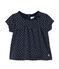 T-shirt per bebè femmina stampata blu SMOKING/bianco LAIT