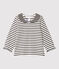 Blusa in cotone bebè. bianco MARSHMALLOW/blu SMOKING
