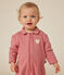 Tutina lunga in tessuto felpato neonato rosa ROSEWOOD