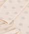 Abito a maniche lunghe in tubique fantasia bambina beige AVALANCHE/ ARGENT