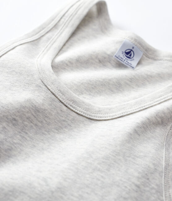 Canottiera L'ICONIQUE in cotone Donna grigio BELUGA CHINE