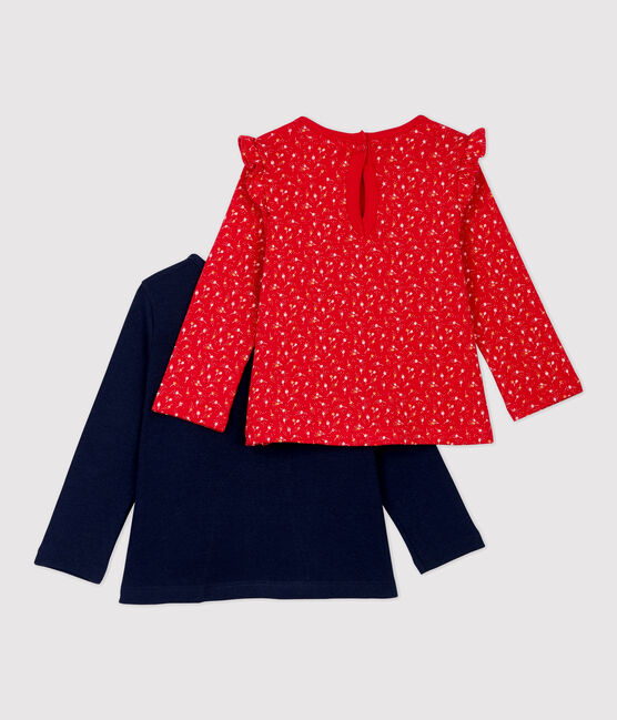 Confezione da 2 bluse in cotone bebè. variante 1