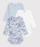 Set di body a maniche lunghe in cotone con pupazzi di neve stampati neonato multicolore