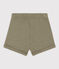 Shorts bebè in jersey fiammato tinta unita verde MARECAGE