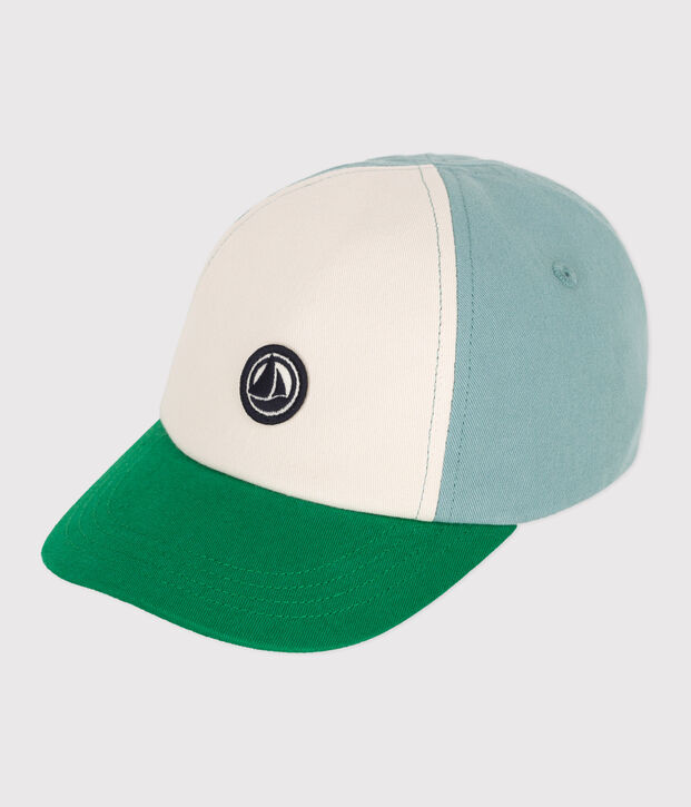 Berretto in cotone neonato verde/multicolore