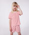 Pigiama corto in cotone a righe bambino rosso MARSHMALLOW/ SPI