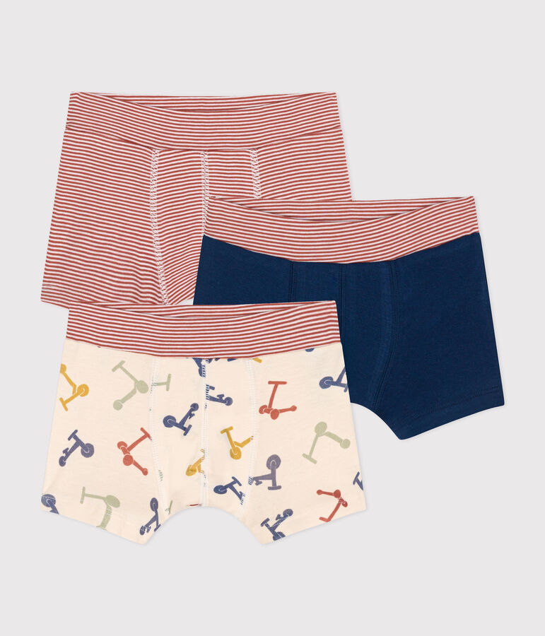 Confezione da 3 boxer con monopattini in cotone bambino multicolore