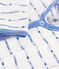 Tutina pigiama in cotone jaquard bianco MARSHMALLOW/blu PERSE