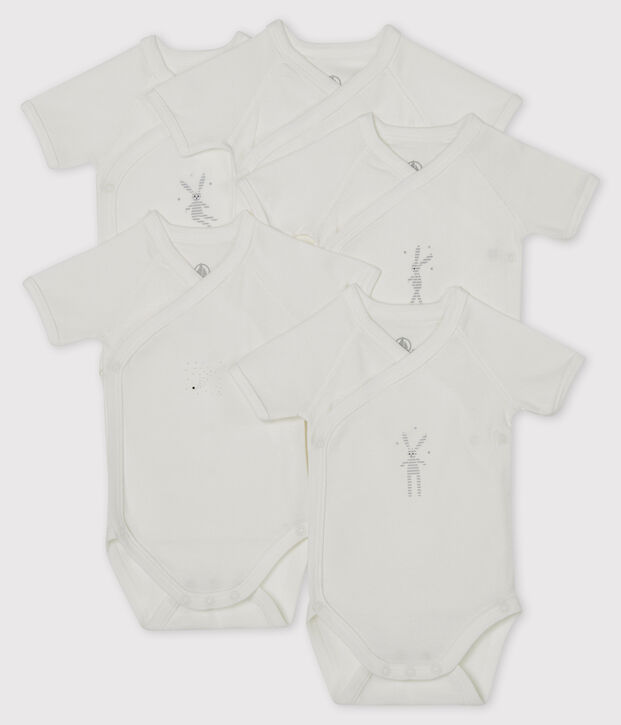 Confezione da 5 body nascita manica corta beb&egrave; multicolore