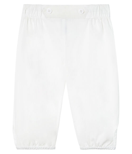 Pantalone da cerimonia in popeline da bebè maschio bianco ECUME