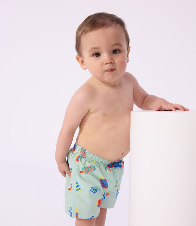 Shorts da bagno con gelati stampati neonato blu/multicolore