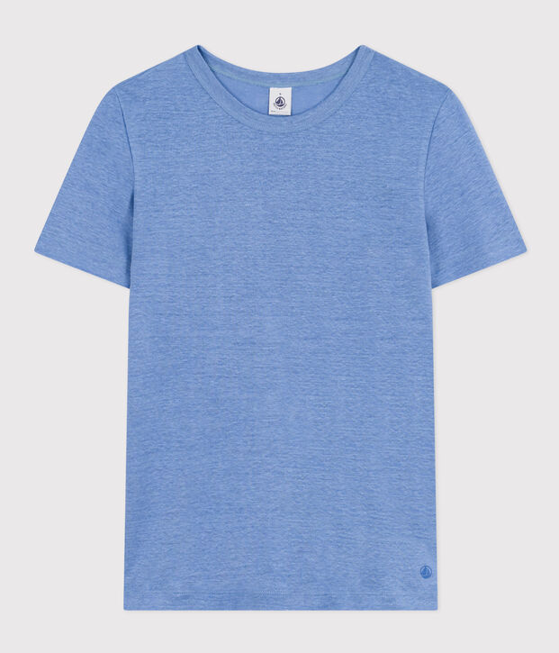 T-shirt L'ICONIQUE in lino da donna blu