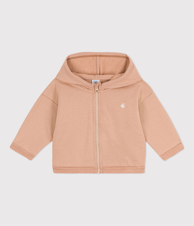 Felpa con cappuccio per beb&egrave; beige