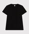 T-shirt LE DROIT scollo a V in cotone Donna nero BLACK