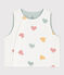 Gilet senza maniche bebè double face in cotone a cuori bianco MARSHMALLOW/bianco MULTICO