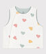 Gilet senza maniche bebè double face in cotone a cuori