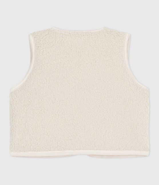 Gilet senza maniche in popeline di cotone e sherpa con stampa neonata MILK/ MULTICO