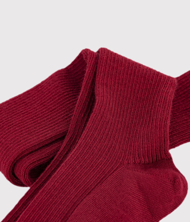 Collant in lana bambina rosso