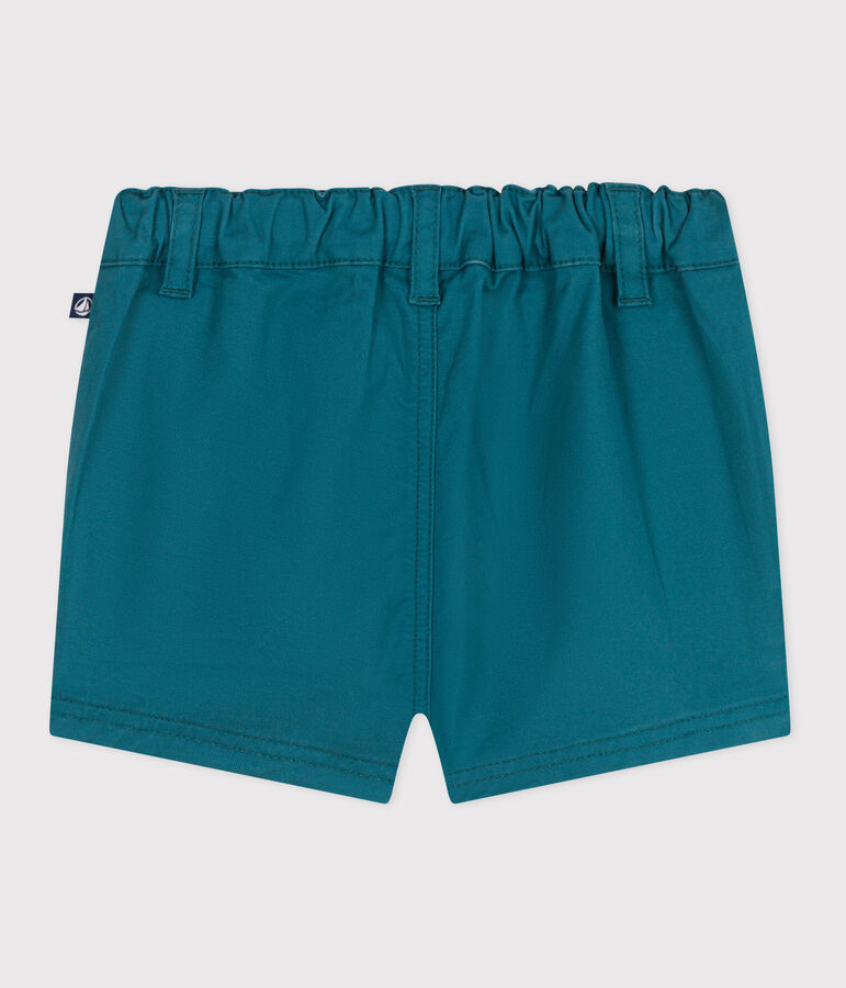 Shorts in serge tinta unita neonato verde
