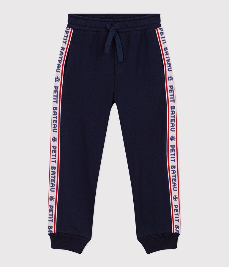 Joggers in cotone bambino blu