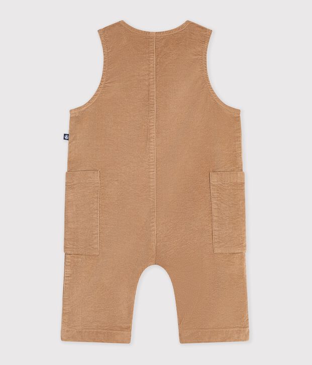 Tutina lunga in ciniglia tinta unita neonato LATTE
