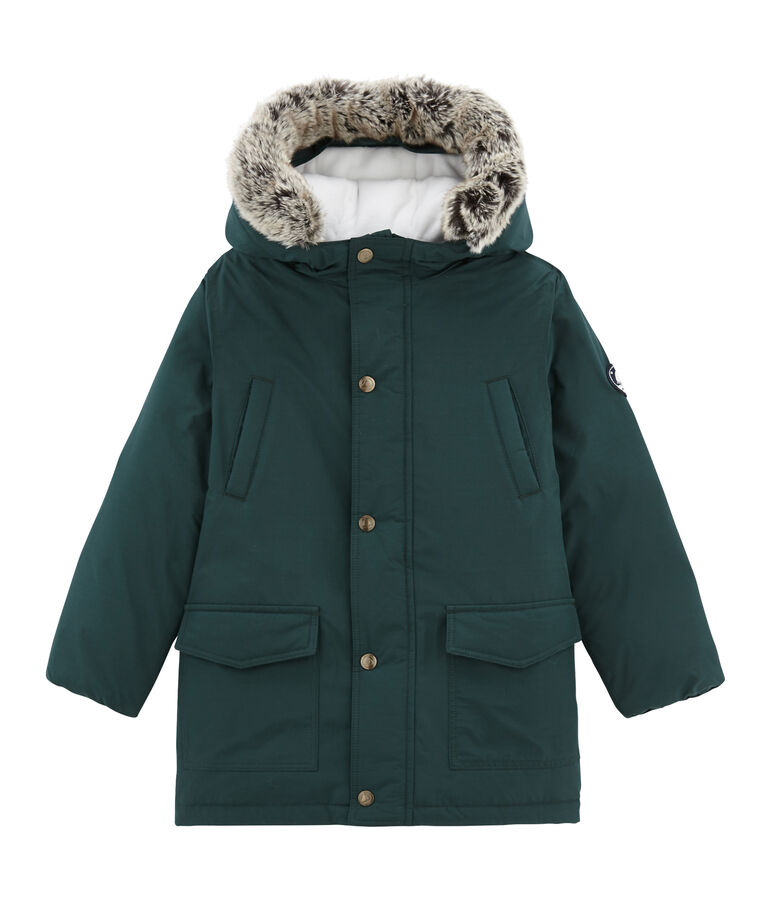 Piumino per bambino in piuma d'oca verde