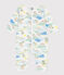 Pigiama senza piedini in cotone stampato neonato bianco MARSHMALLOW/bianco MULTICO