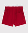 Shorts in velluto tinta unita neonata rosso TERKUIT