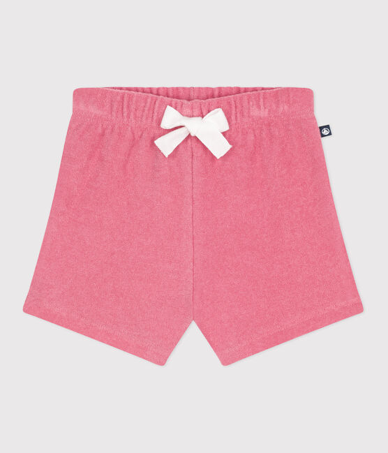Shorts in spugna di cotone neonato rosa PEONIA