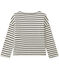 Sweat shirt fille rayé beige COQUILLE/blu SMOKING