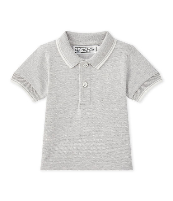 Polo per bebè maschio grigio BELUGA CHINE