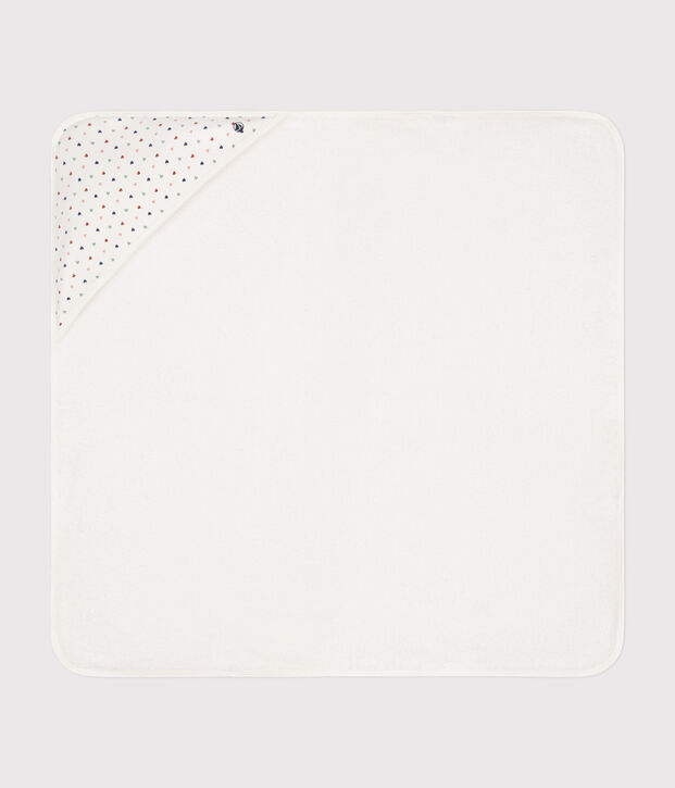 Asciugamano da bagno quadrato in cotone bianco/multicolore