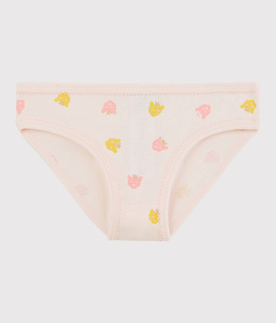 La mutandina in cotone per bambina rosa FLEUR/bianco MULTICO