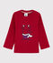 T-shirt di cotone a maniche lunghe da neonato rosso TERKUIT