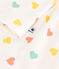 Pigiama corto in cotone con stampa a cuori bambino bianco MARSHMALLOW/bianco MULTICO