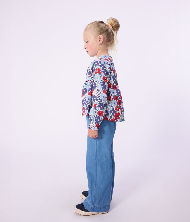 Pantaloni in denim bambina blu