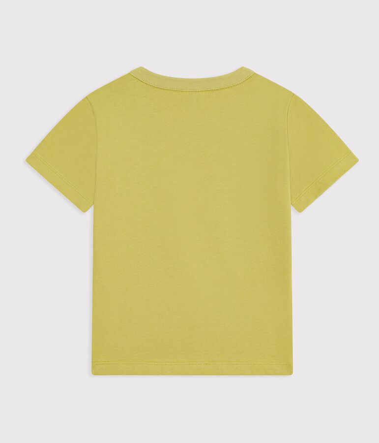 T-shirt a maniche corte in cotone tinta unita bambino verde