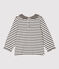 Blusa in cotone bebè. bianco MARSHMALLOW/blu SMOKING