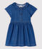 Abito in denim chiaro a pois per bebè femmina blu DENIM CLAIR